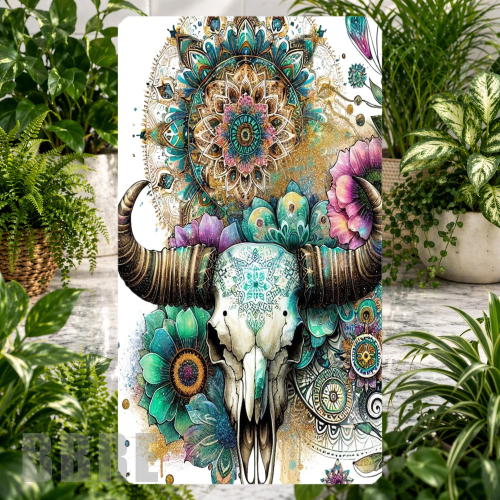 Floral Skull 3 Phone Stand Transfer