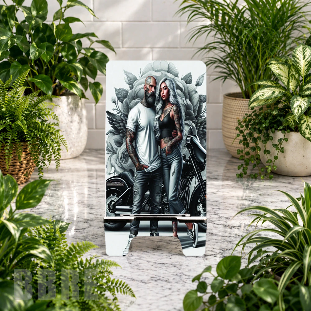 Tattooed Couple Phone Stand Transfer