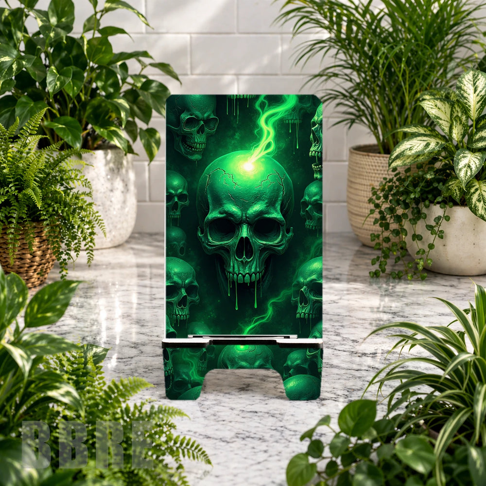 Green Skull 2 Phone Stand Transfer
