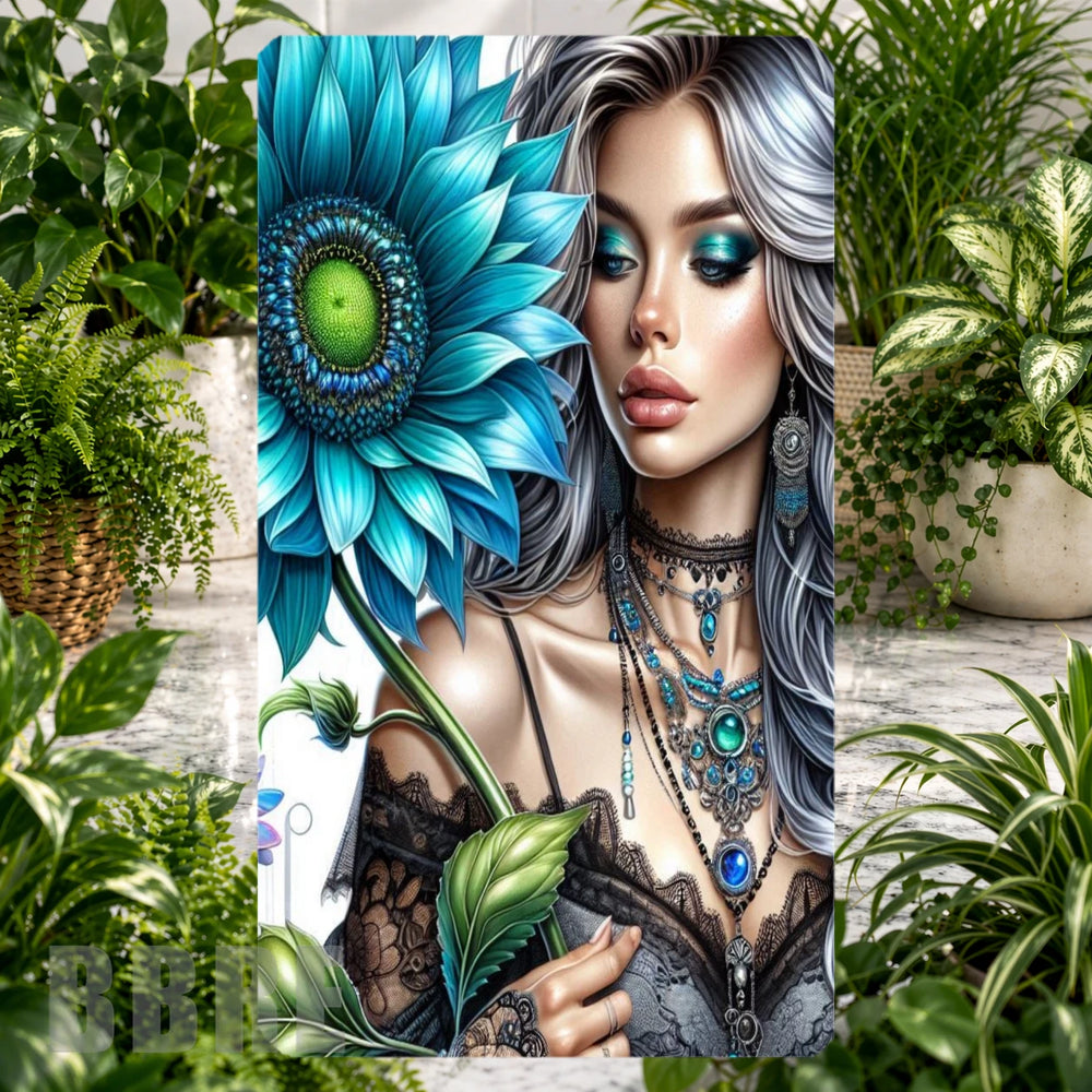 Blue Flower Phone Stand Transfer