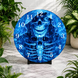 Blue Skull Clock Mockup,