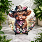 Cowgirl Calf Clock Mockup,