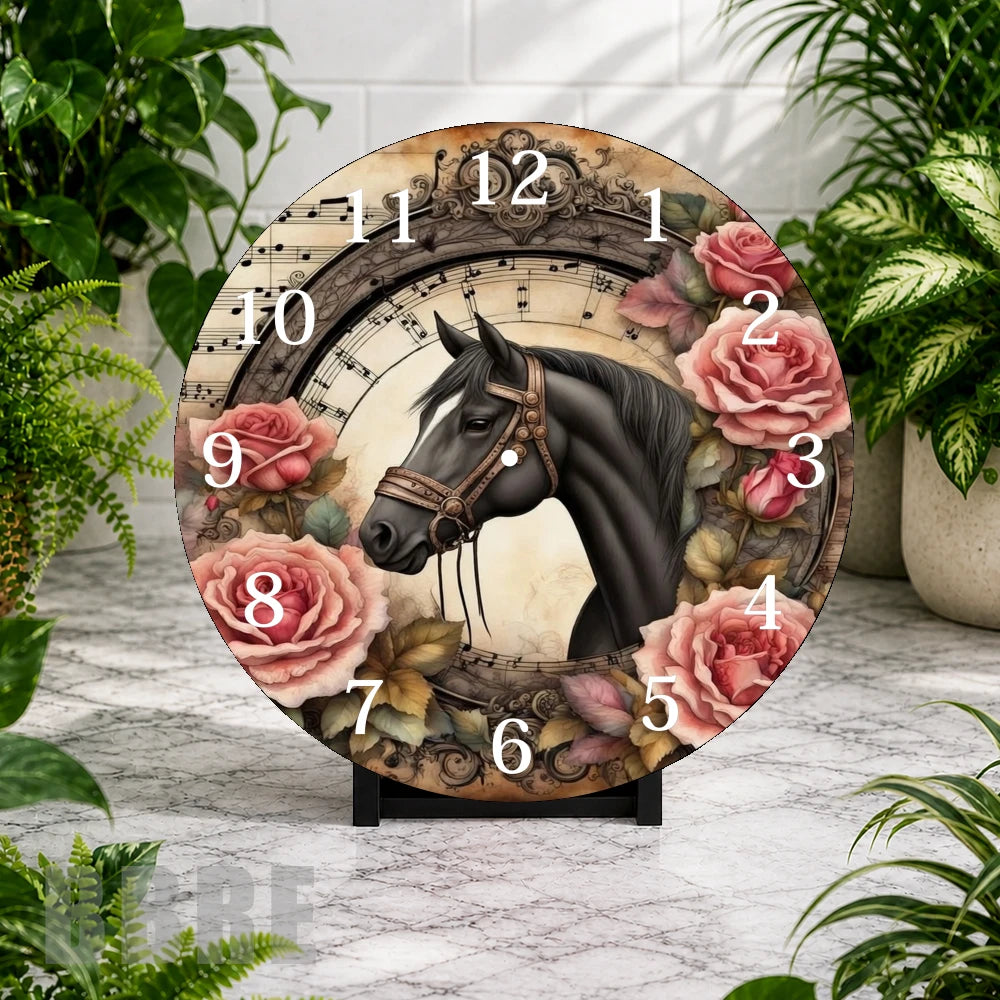 Elegant Horse Clock Mockup,