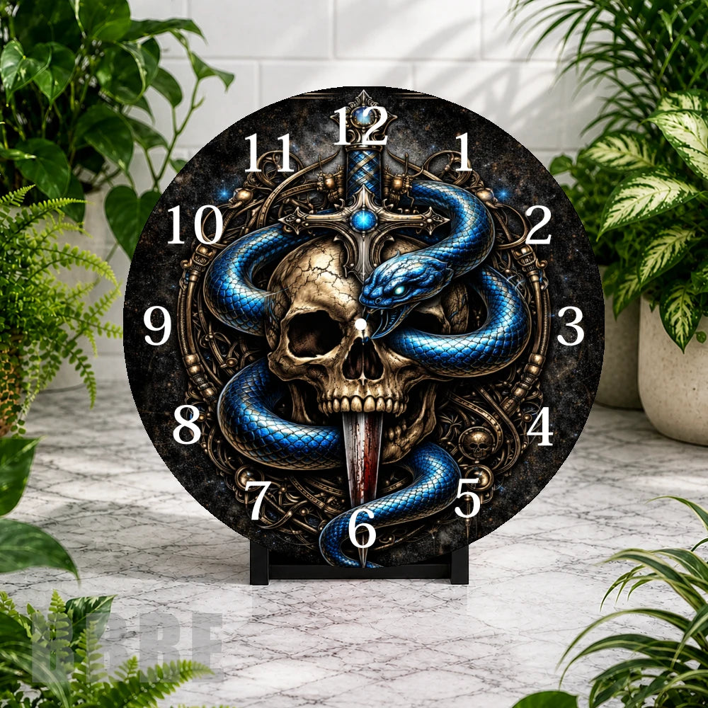 Skull Snake Clock Mockup,