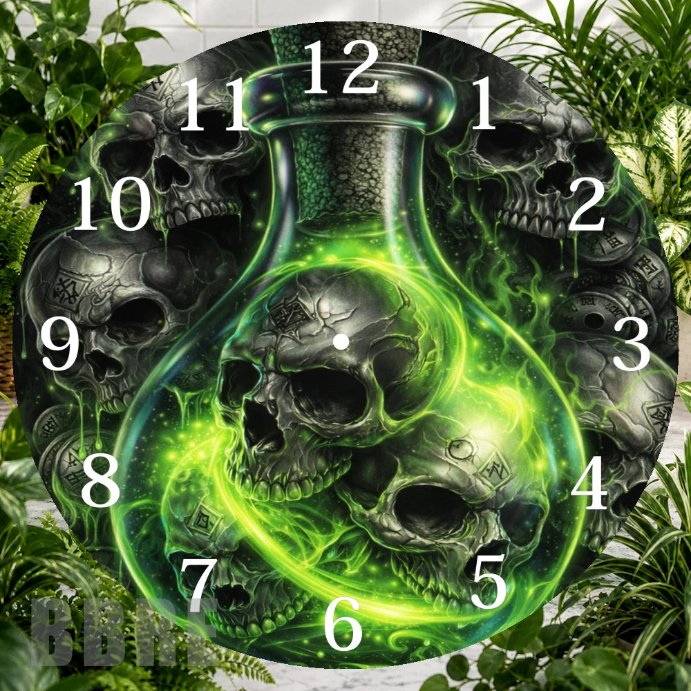 Skull Potion Clock Sublimation Wrap,