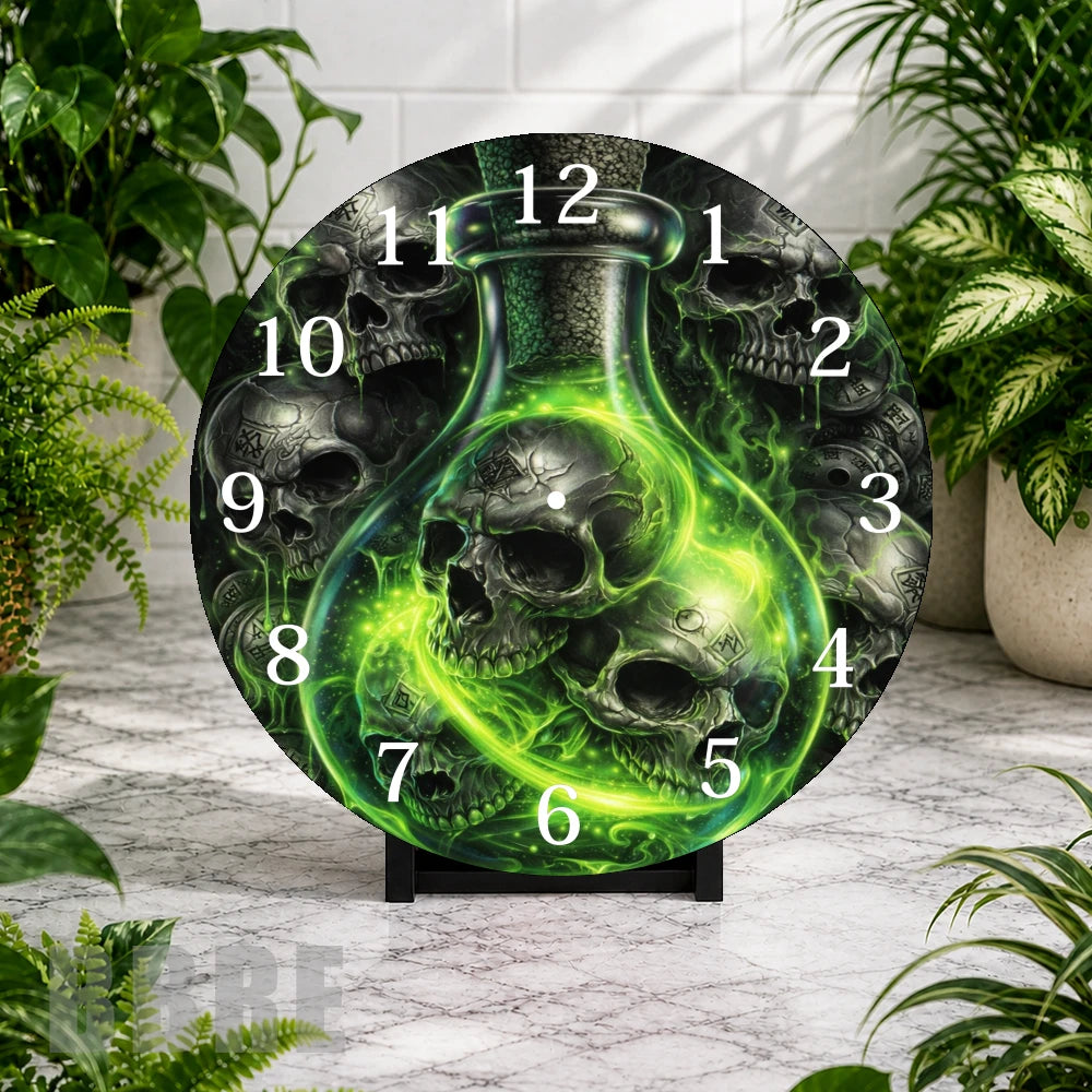 Skull Potion Clock Mockup,