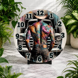 Cowboy Tattoo Clock Mockup,