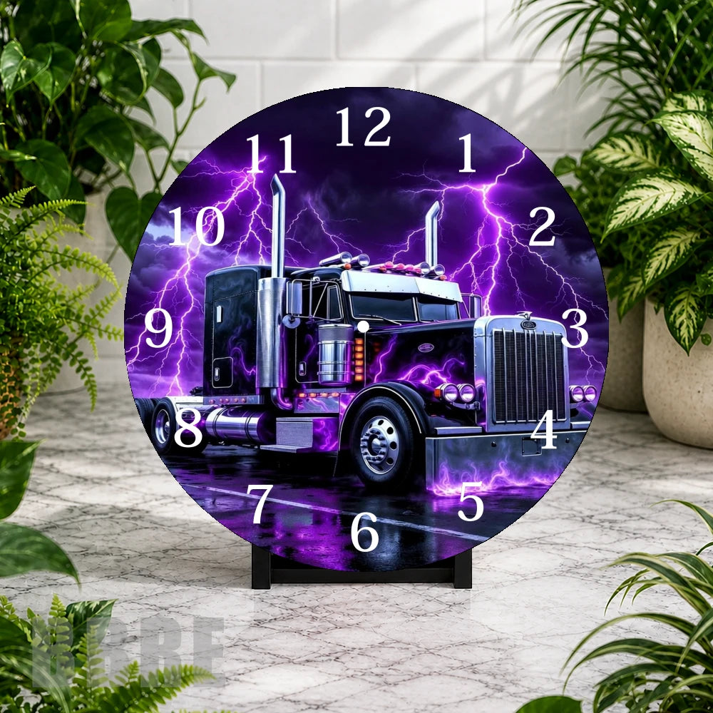 Lightning Truck Clock Mockup,