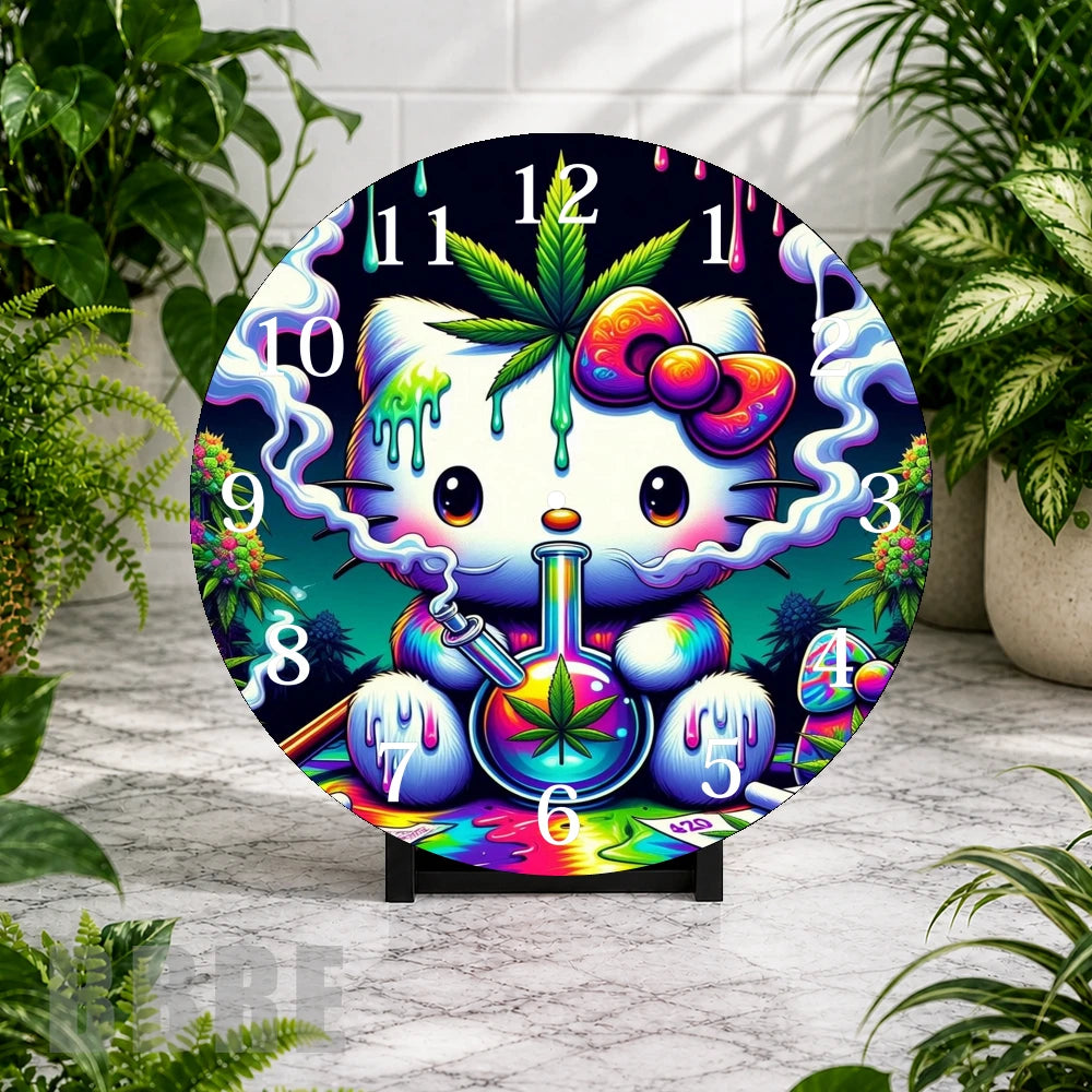 Cute Cannabis Clock Mockup,
