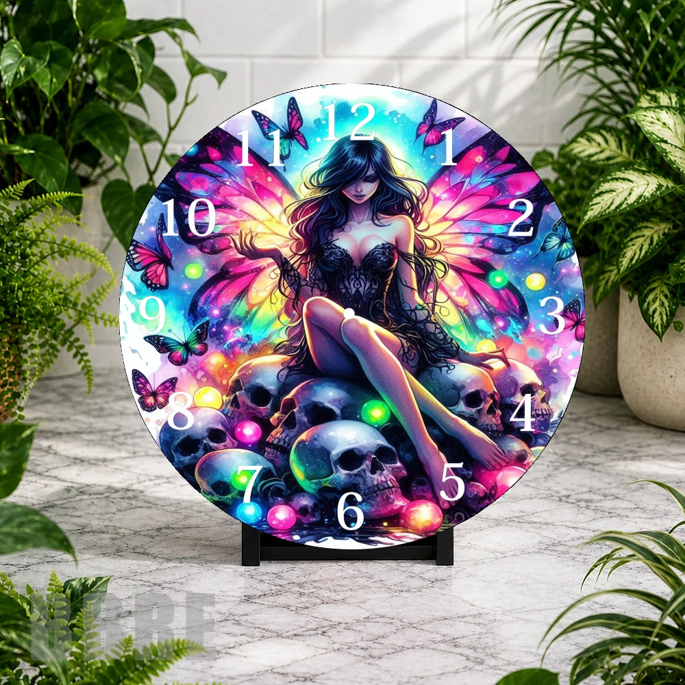 Fairy Skull Clock Mockup,