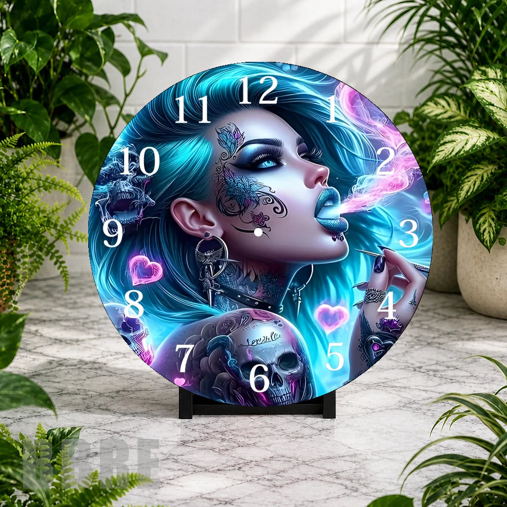 Gothic Beauty Clock Mockup,