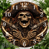 Pirate Skull Clock Sublimation Wrap,