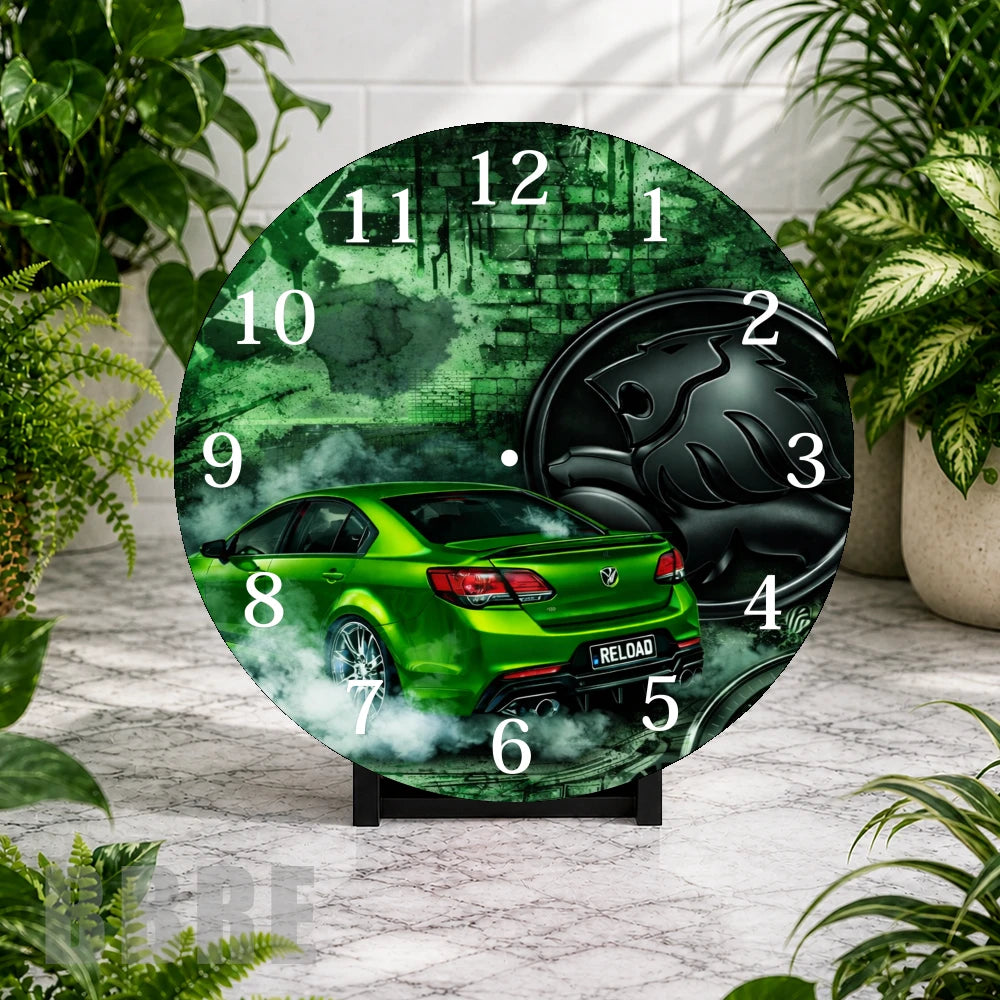 Green Muscle Clock Mockup,