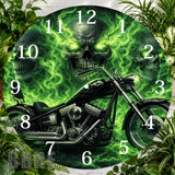 Green Skull 3 Clock Sublimation Wrap,