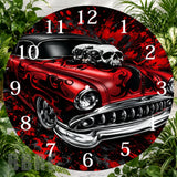 Classic Skull Clock Sublimation Wrap,