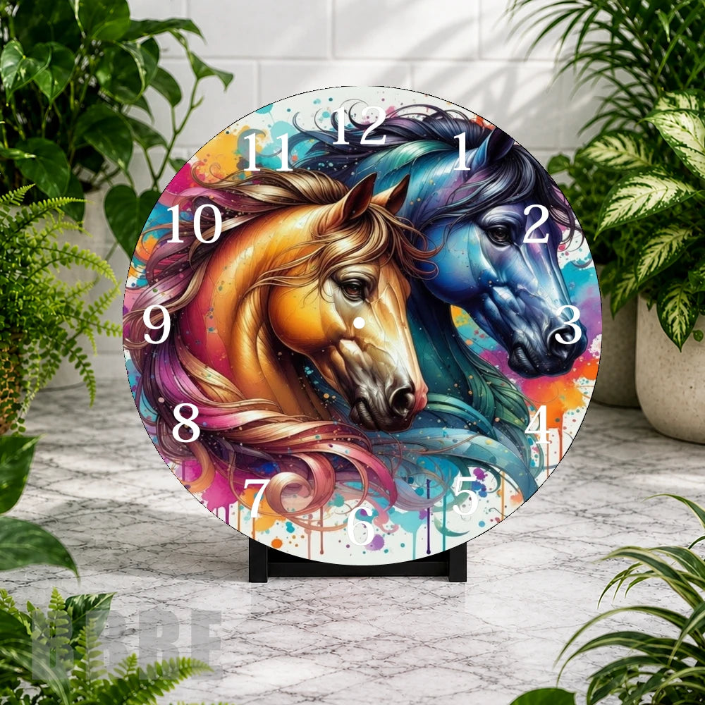 Majestic Horses 7 Clock Mockup,