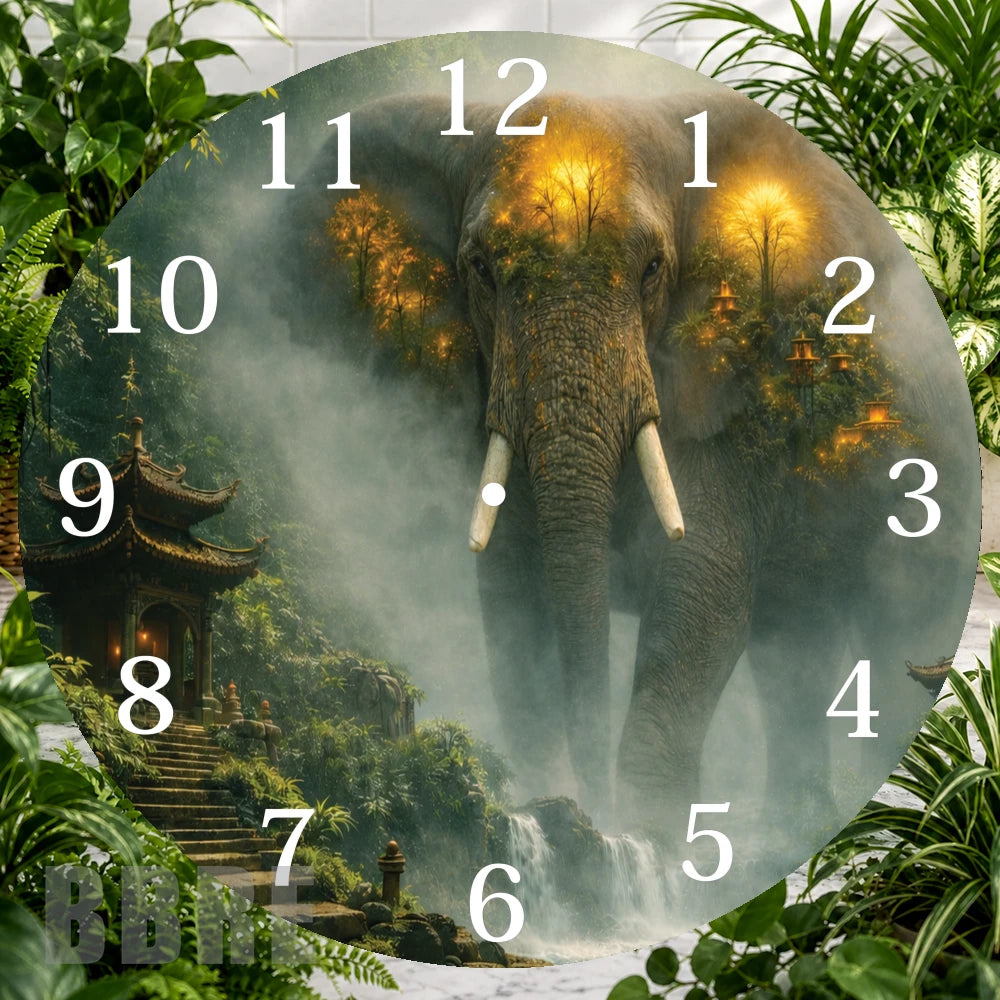 Majestic Elephant 2 Clock Sublimation Wrap,