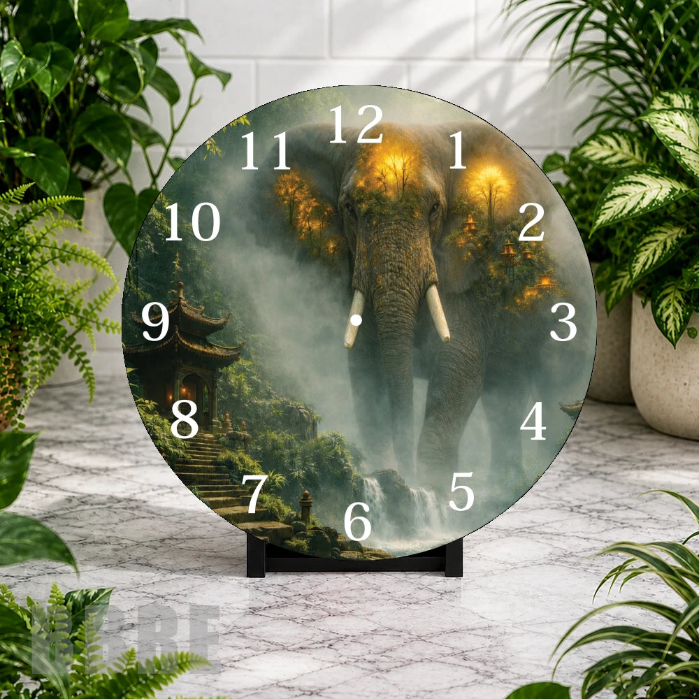 Majestic Elephant 2 Clock Mockup,