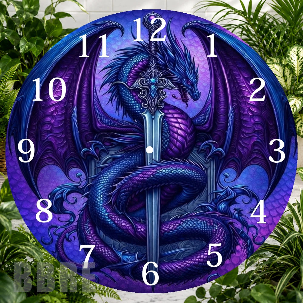 Dragon Sword Clock Sublimation Wrap,