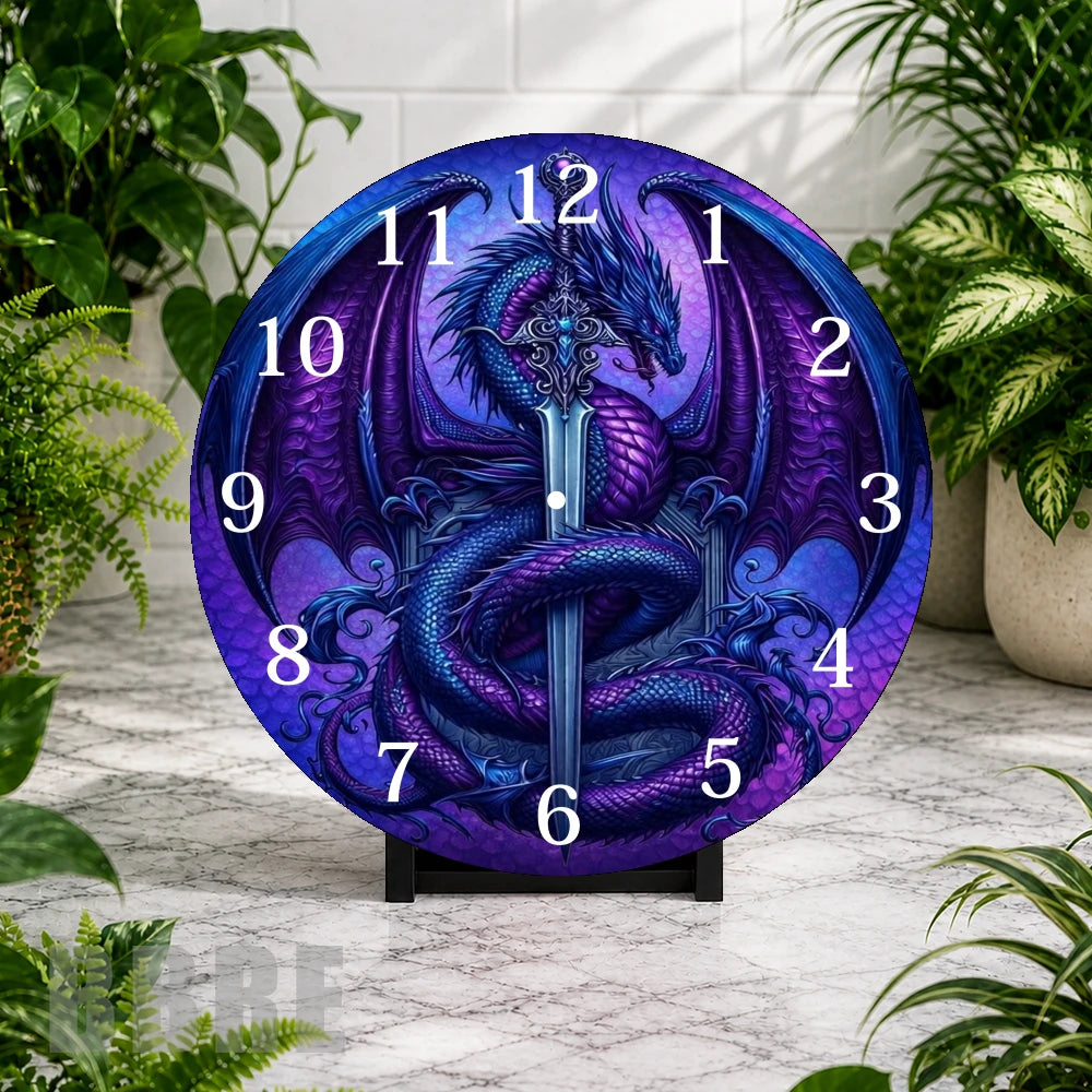 Dragon Sword Clock Mockup,