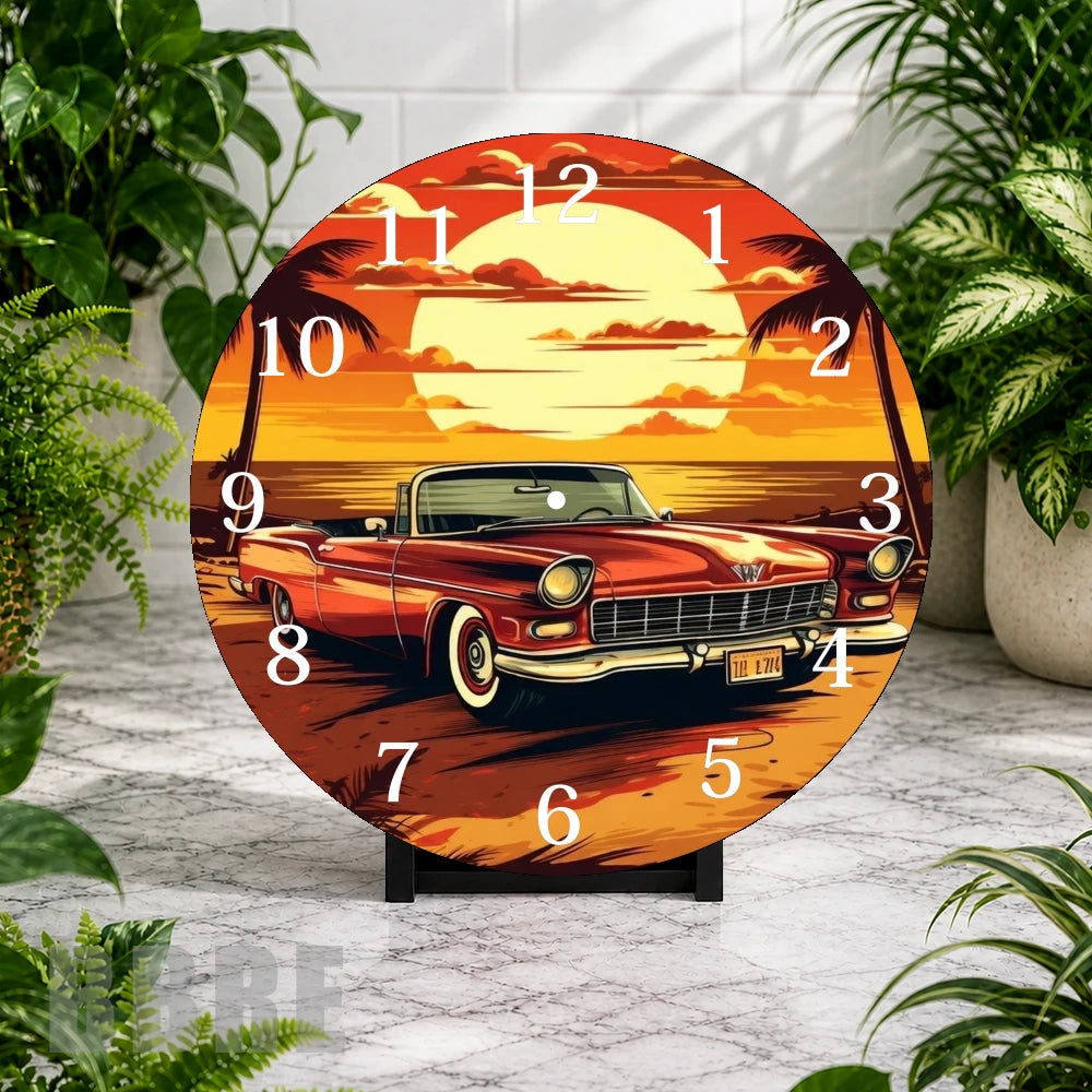 Sunset Convertible Clock Mockup,