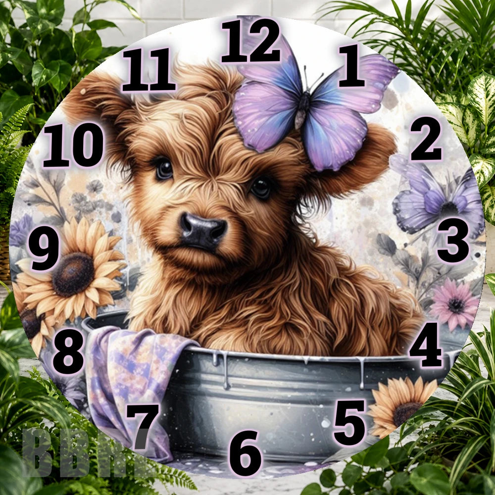 Puppy Butterfly Clock Sublimation Wrap,