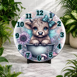 Cute Calf Clock Clock Mockup,
