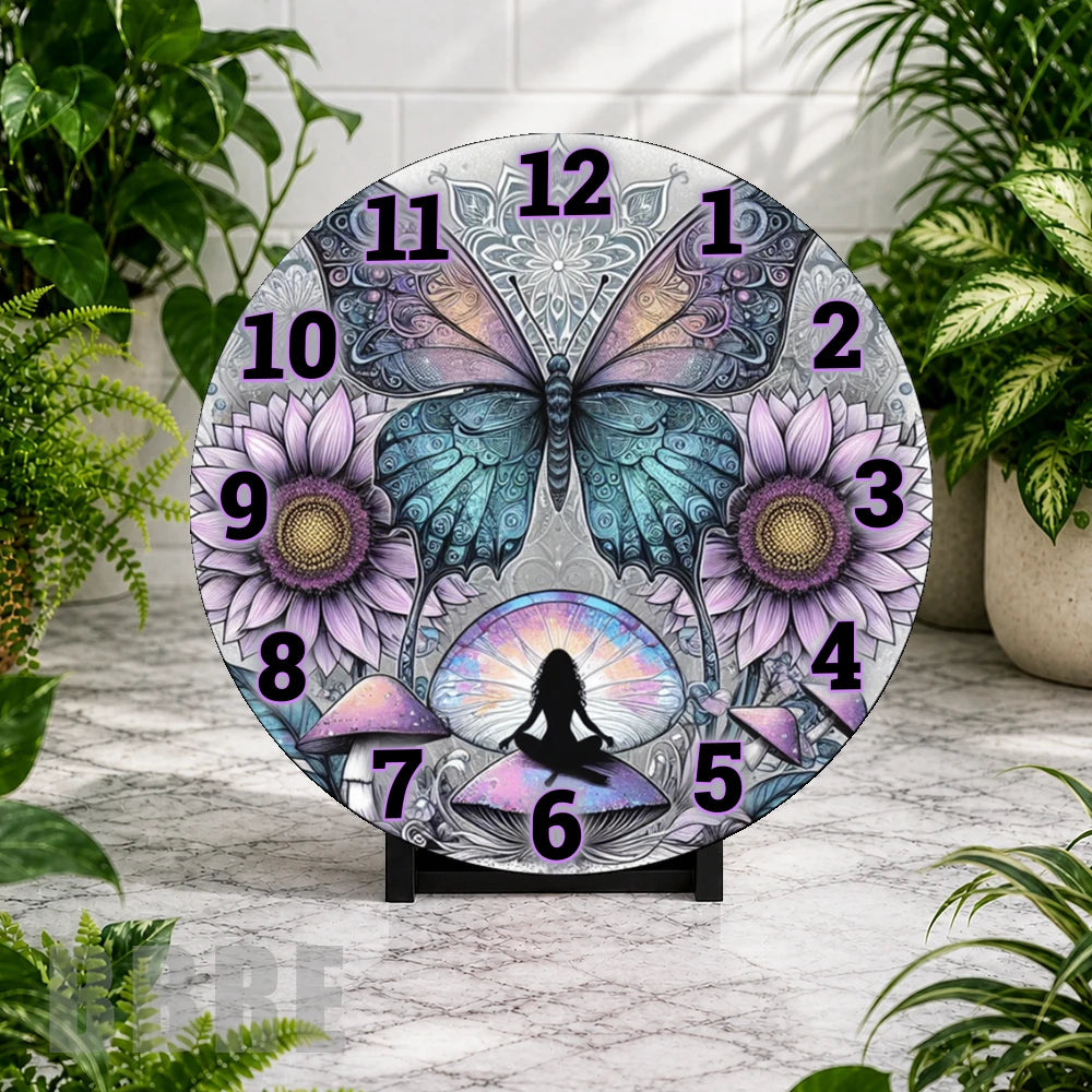 Butterfly Dream 2 Clock Mockup,