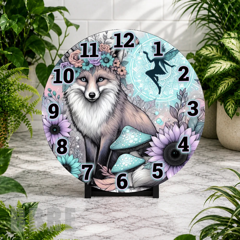 Fairy Fox Clock Mockup,