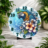 Tropical Parrot Clock Mockup,