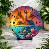 Lighthouse Paradise Clock Mockup,