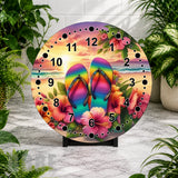 Tropical Flip Flops Clock Mockup,