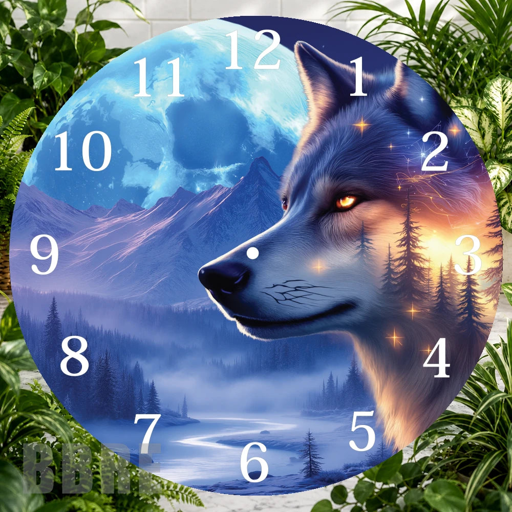 Majestic Wolf 2 Clock Sublimation Wrap,
