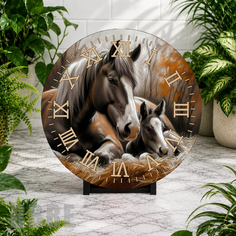Majestic Horses 8 Clock Mockup,