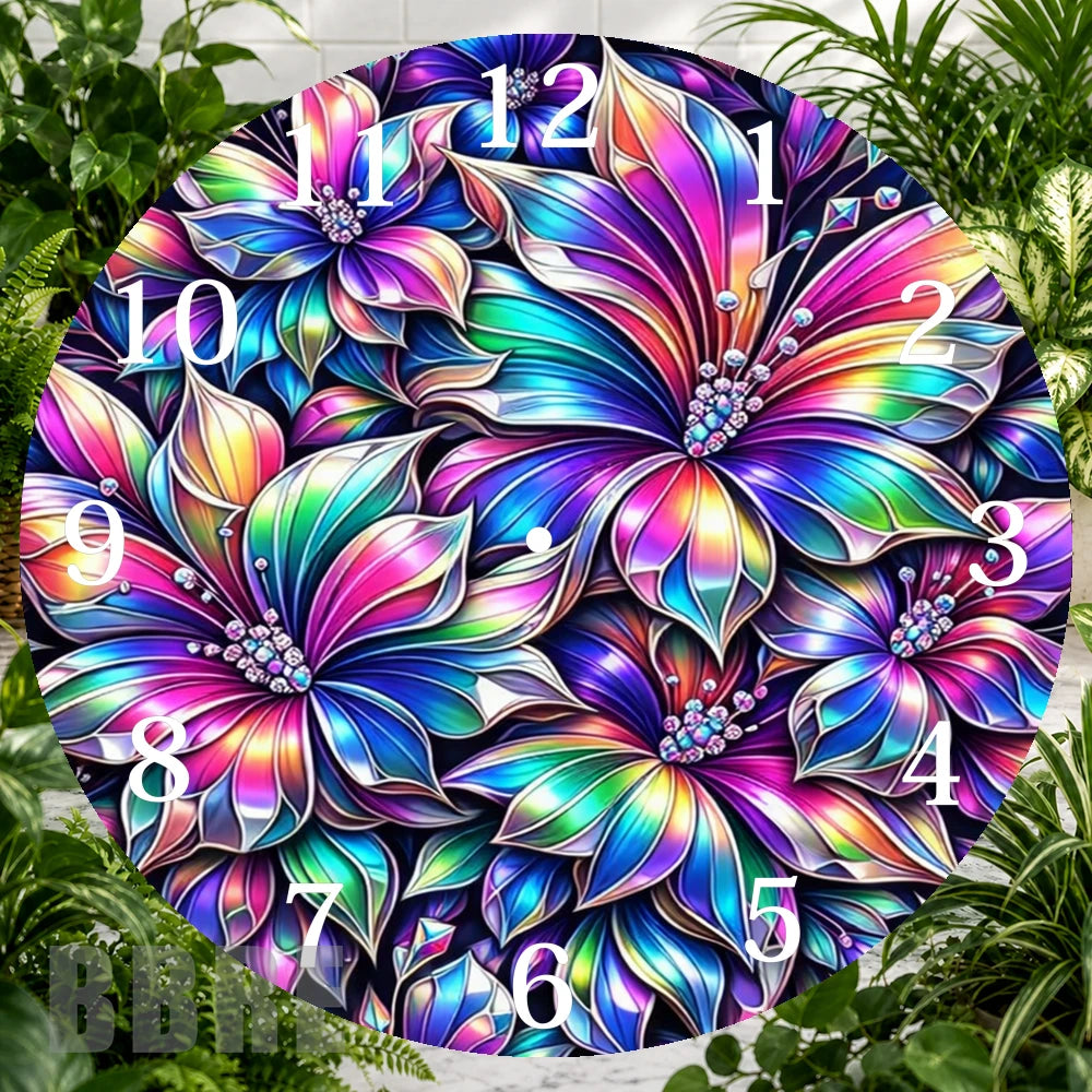 Floral Burst Clock Sublimation Wrap,