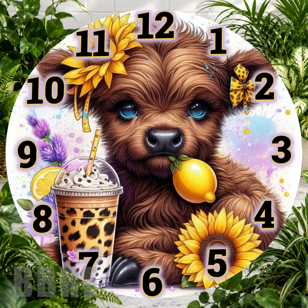 Sunflower Pup Clock Sublimation Wrap,