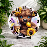 Sunflower Pup Clock Mockup,