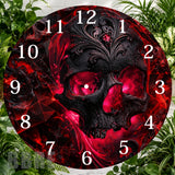 Crimson Skull Clock Sublimation Wrap,