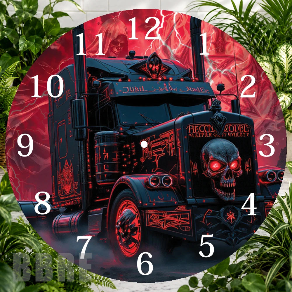 Skull Truck Clock Sublimation Wrap,