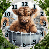 Highland Cow Clock Sublimation Wrap,
