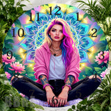 Colorful Mandala Clock Sublimation Wrap,