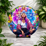 Colorful Flower Clock Mockup,