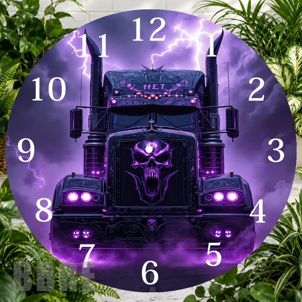 Skull Truck 2 Clock Sublimation Wrap,