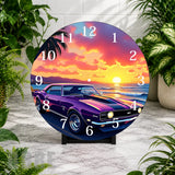Sunset Camaro Clock Mockup,