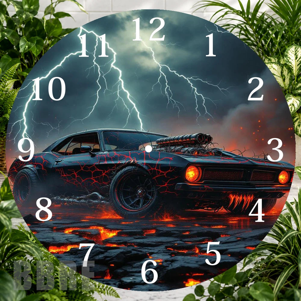 Lava Racer Clock Sublimation Wrap,