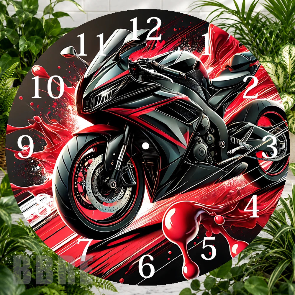 Racing Motorcycle 2 Clock Sublimation Wrap,