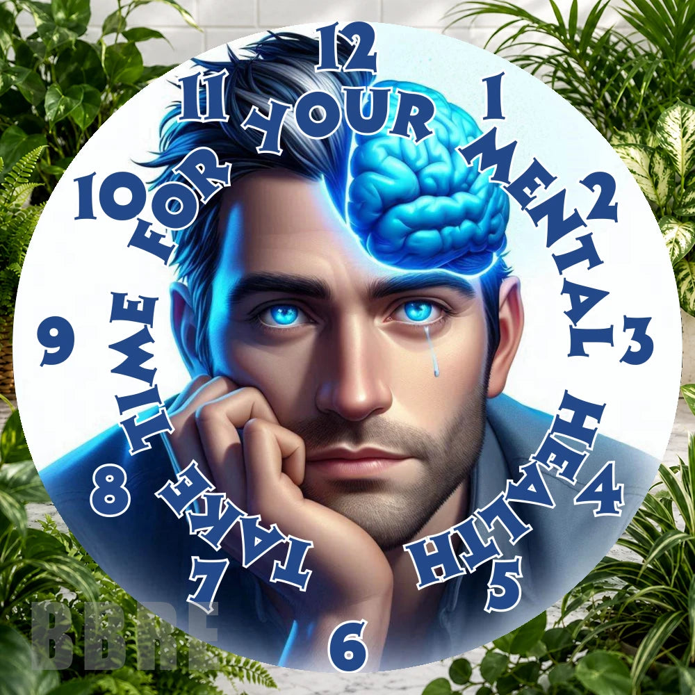 Mental Health Clock Sublimation Wrap,