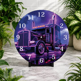 Neon Truck Clock Mockup,