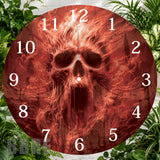 Flaming Skull Clock Sublimation Wrap,