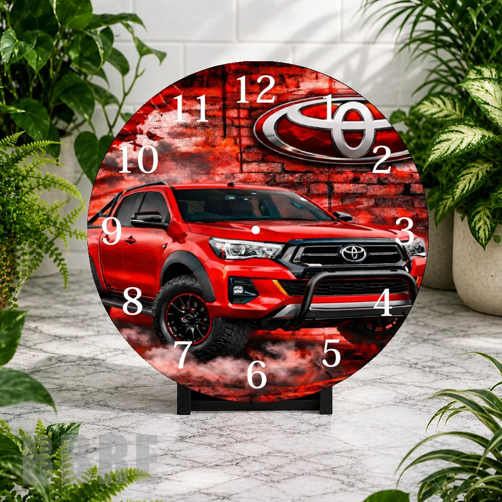 Red Truck Clock Mockup,
